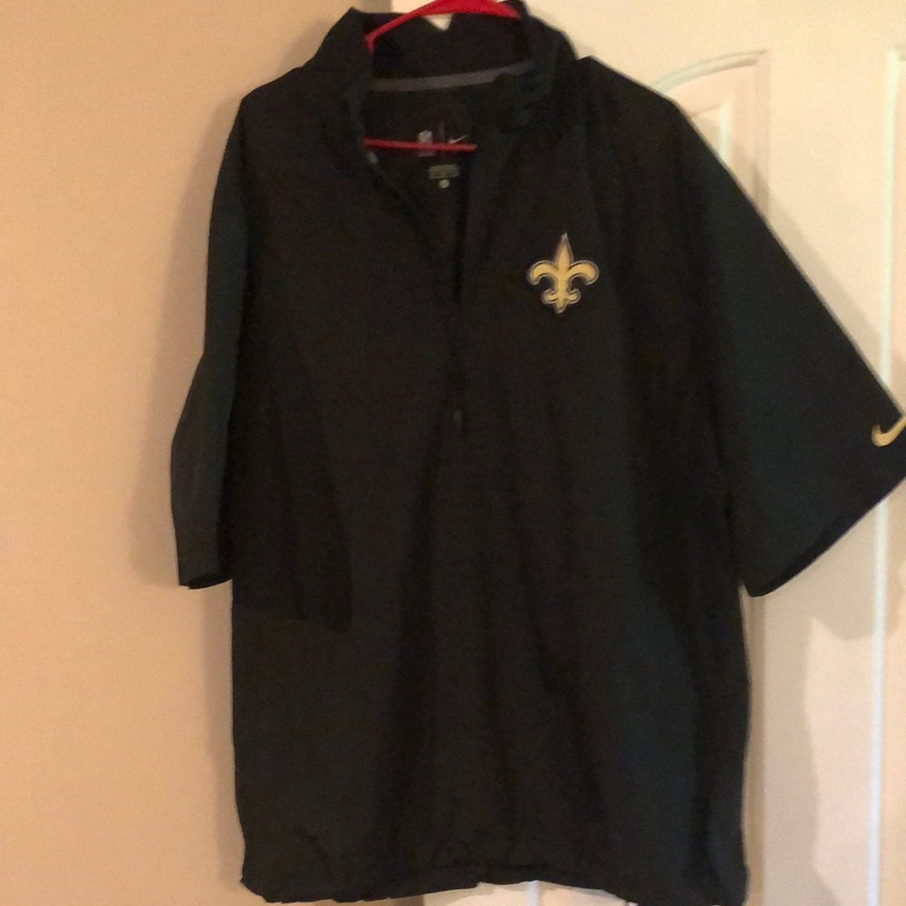 New Orleans Saints Nike quarter zip pullover sideline hot jacket